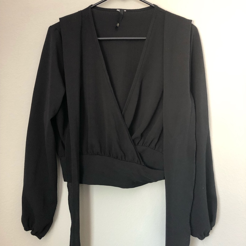 Crop Wrap Top - Picture 2 of 2
